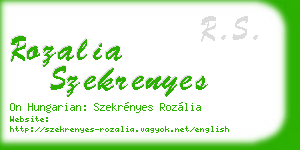 rozalia szekrenyes business card